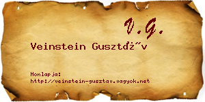 Veinstein Gusztáv névjegykártya